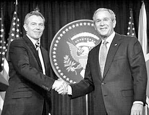 Буш зовет Блэра на работу