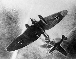 В ночь на 7 августа 1941 года в небе над Подольском младший лейтенант Виктор Талалихин совершил один из первых ночных таранов