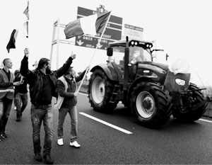 Движущей силой протеста горожан стали фермеры и дальнобойщики