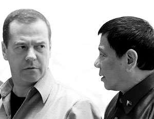 Дмитрий Медведев и Родриго Дутерте встретились 8 сентября этого года в столице Лаоса