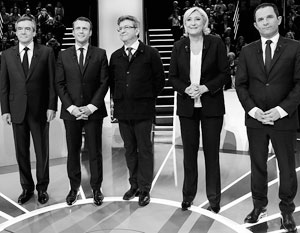 Из всех пяти кандидатов во второй тур, скорее всего, пройдут Марин Ле Пен, как фаворит и лидер первого тура, и Эммануэль Макрон, полагают эксперты 