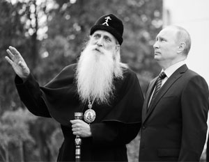 Митрополит Корнилий принимает Владимира Путина в Рогожской слободе