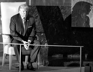 Трамп в ожидании своего выступления в ООН