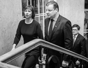 Президент Эстонии Керсти Кальюлайд и премьер-министр Литвы Саулюс Сквернялис