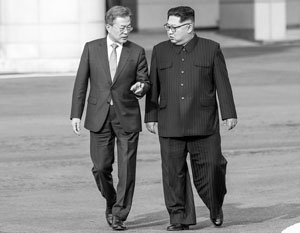 На встрече в верхах Ким Чен Ын и Мун Чжэ Ин оказались примерно вровень
