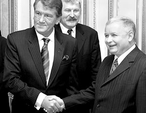 Президент Украины Виктор Ющенко и премьер-министр Польши Ярослав Качиньский