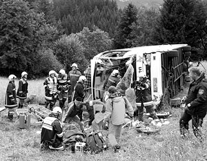 В Польше попал в автокатастрофу автобус, в котором находилось 45 российских туристов