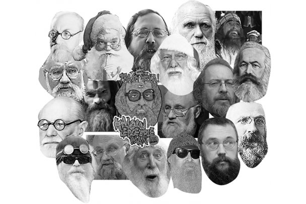 На фото – коллаж, который компания «МериДжейн» разместила на своем сайте в качестве аргумента спора, возникшего с известным интеллектуалом Анатолием Вассерманом. Он утверждает, что компания без разрешения использует его изображение. Создатели рисунка утверждают, что на нем могут быть Санта Клаус без колпака или Карабас Барабас. Есть мнение, что на картинке – Владимир Чуров, Артур Чилингаров, Алексей Венедиктов, Николай Римский-Корсаков, Герман Стерлигов, Дмитрий Менделеев, Чарльз Дарвин, Зигмунд Фрейд, Огюст Роден, Анри Матисс, Ричард Столман, Карл Маркс, Билли Гиббонс и Дасти Хилл (солисты группы ZZ TOP), индийский Садху, древнегреческий бог Нептун и т.д., а изображенный в районе лба третий глаз вообще ставит под сомнение, что на футболке изображен человек