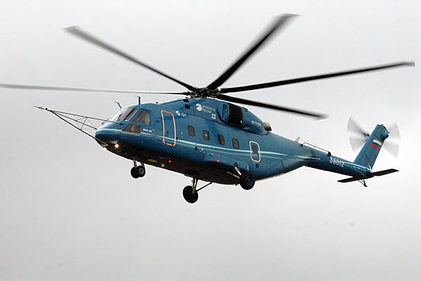 На фото – тот самый вертолет Ми-38, который в ходе 14-го чемпионата мира по вертолетному спорту, прошедшего в Подмосковье, установил новый мировой рекорд