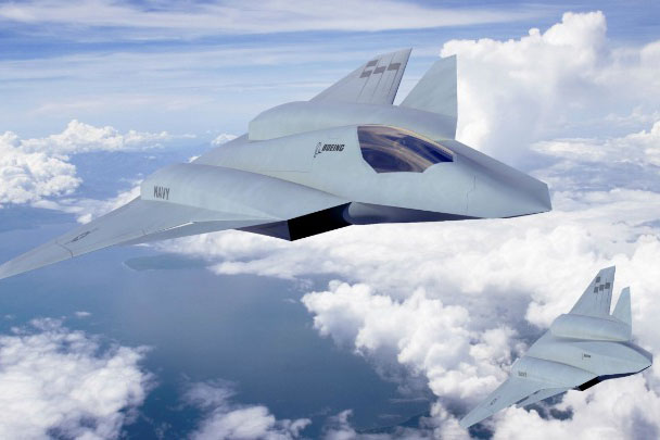 Новый вариант проекта перспективного американского истребителя шестого поколения показала авиакорпорация Boeing. Планируется, что самолет, который будет выполнен и в пилотируемом, и в беспилотном вариантах, заменит в 2030-х годах истребители F/A-18E/F Super Hornet и EA-18G Growler