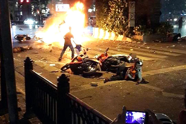 В деловом центре столицы Таиланда был совершен теракт, в результате которого погибли 22 человека, среди них восемь иностранцев. 123 человека получили ранения. Недалеко от первого места взрыва были найдены и обезврежены еще два взрывных устройства