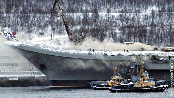 Открытое горение на «Адмирале Кузнецове» ликвидировано