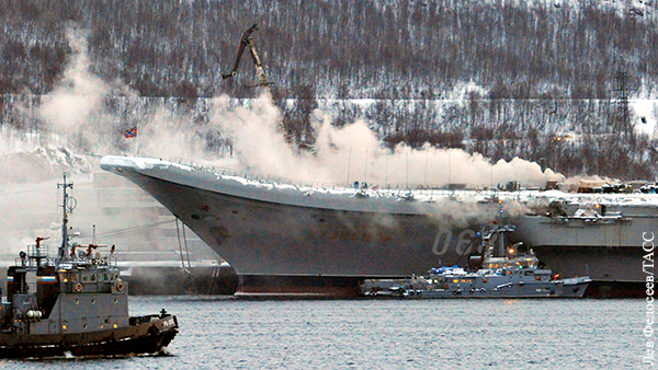 Нанесенный «Адмиралу Кузнецову» во время пожара ущерб назвали небольшим