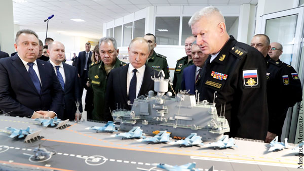 Путину показали макет нового авианосца