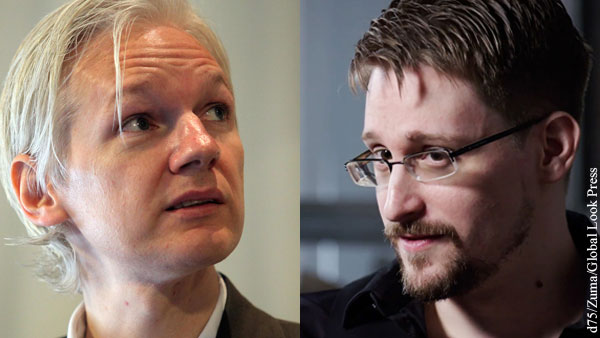 Сноуден отреагировал на желание США заполучить Ассанжа