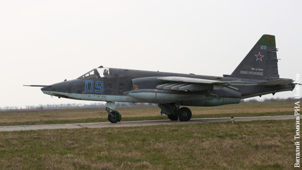 Штурмовик Су-25 загорелся в Липецкой области