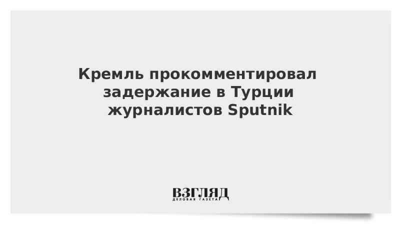 Кремль прокомментировал задержание в Турции журналистов Sputnik