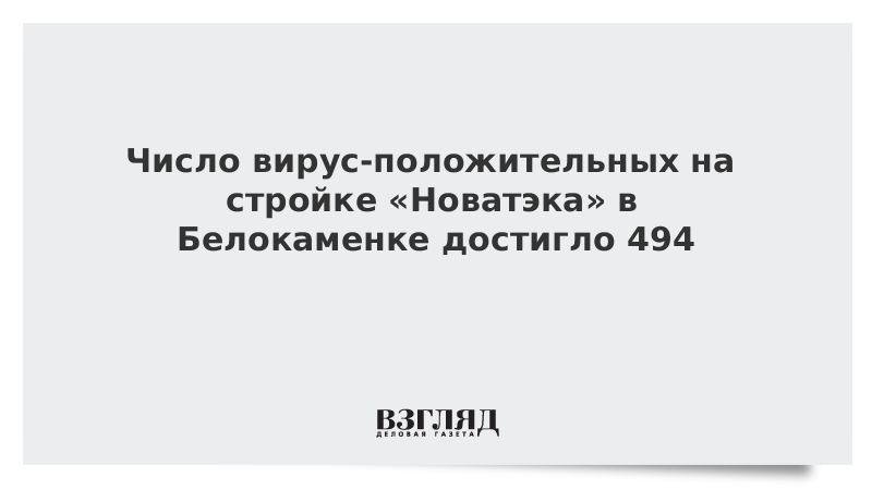 Число вирус-положительных на стройке «Новатэка» в Белокаменке достигло 494 человек