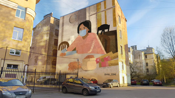 Петербургские художники создали виртуальные граффити о самоизоляции
