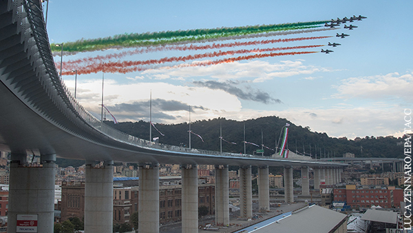 В Генуе открыли новый автомобильный мост на месте обрушившегося