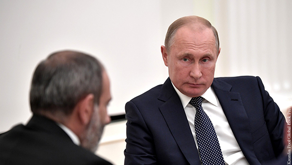 Пашинян обратился к Путину с просьбой начать консультации по поддержке Армении