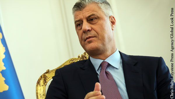 Лидер непризнанного Косово Тачи задержан в Гааге
