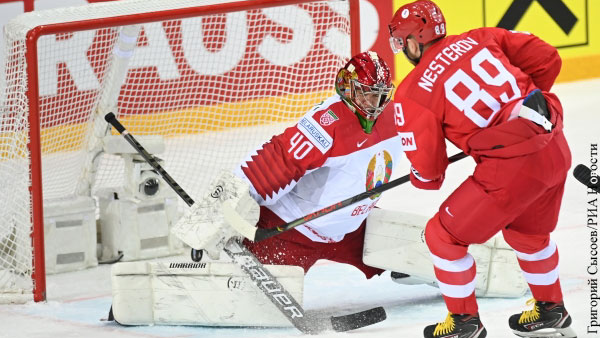 Сборная России по хоккею разгромила команду Белоруссии на ЧМ