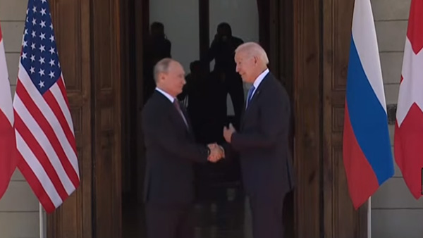 Переговоры Путина и Байдена начались в Женеве