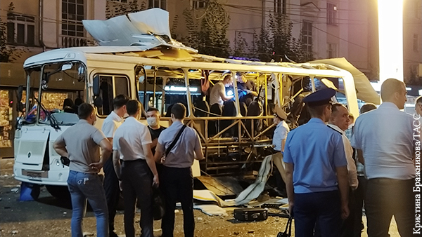 После взрыва автобуса в Воронеже не нашли подозрительных предметов