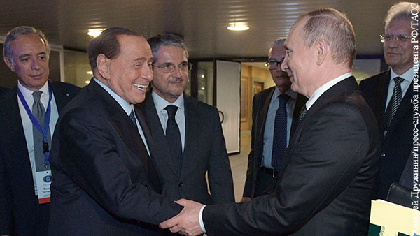 Путин поздравил Берлускони с юбилеем