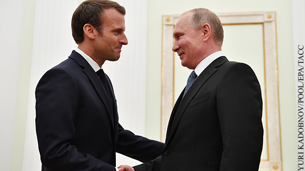 Путин поздравил Макрона с переизбранием на пост президента Франции