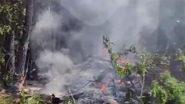 Военный самолет потерпел крушение в Белгородской области