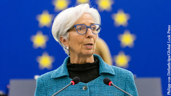 Глава ЕЦБ заявила о торможении роста экономики в Европе из-за ситуации на Украине