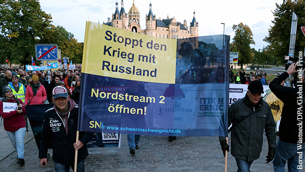 В Германии развернулись антиправительственные протесты против поддержки Украины
