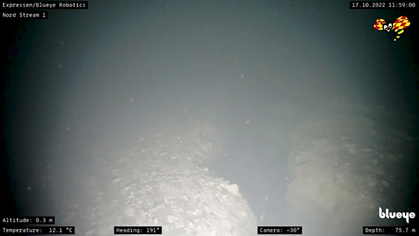 Опубликованы первые подводные кадры взорванных «Северных потоков»