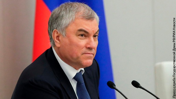 Спикер Госдумы Володин предложил продумать наказание за грязь в адрес России из-за рубежа