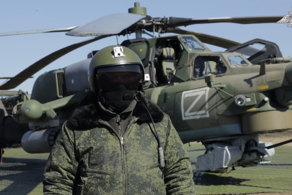 Опубликовано видео боевой работы российских вертолетов Ми-28Н в ходе спецоперации на Украине