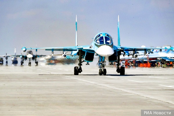 Су-27 вылетал на перехват стратегических бомбардировщиков ВВС США