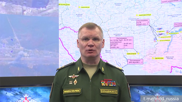 ВС России поразили передовой командный пункт и склад боеприпасов ВСУ