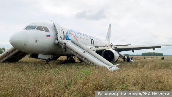 Эксперт объяснил опасность поломки у севшего в поле самолета «Уральских авиалиний»