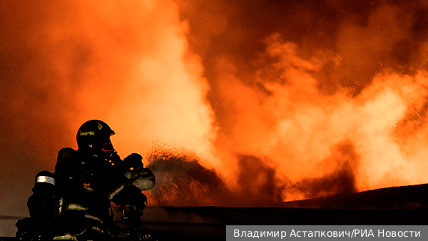 Резервуар с топливом загорелся в Курской области из-за атаки беспилотника ВСУ