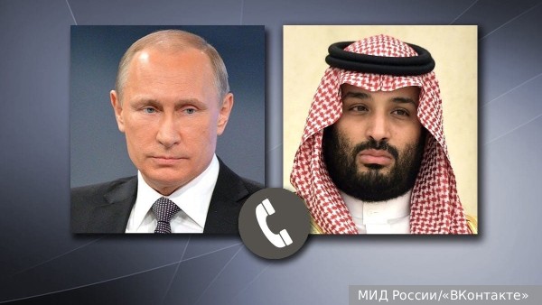 Путин провел переговоры с наследным принцем Саудовской Аравии