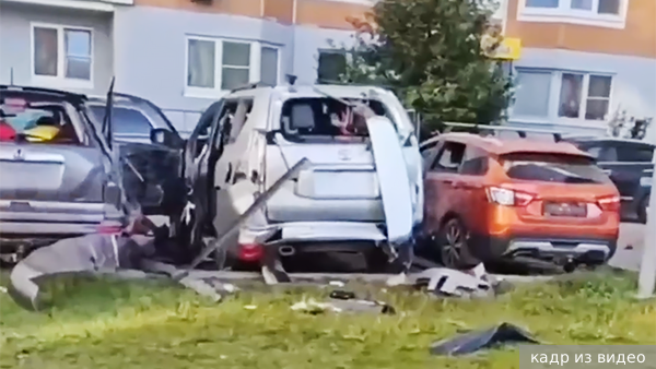 Появилось видео подрыва автомобиля Toyota в Москве