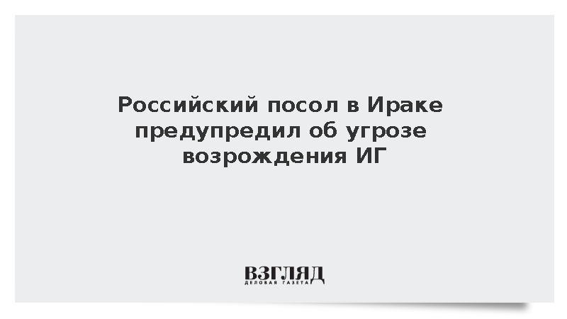 Российский посол в Ираке предупредил об угрозе возрождения ИГ