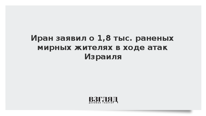 Иран назвал число раненых мирных жителей после атак Израиля