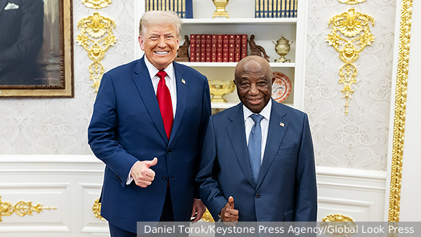 Трамп удивился хорошему английскому президента Либерии