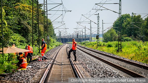 Полиция Германии предположила диверсию на железной дороге