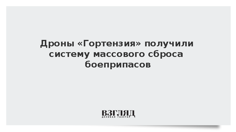 Дроны «Гортензия» получили систему одновременного сброса 14 гранатометных выстрелов