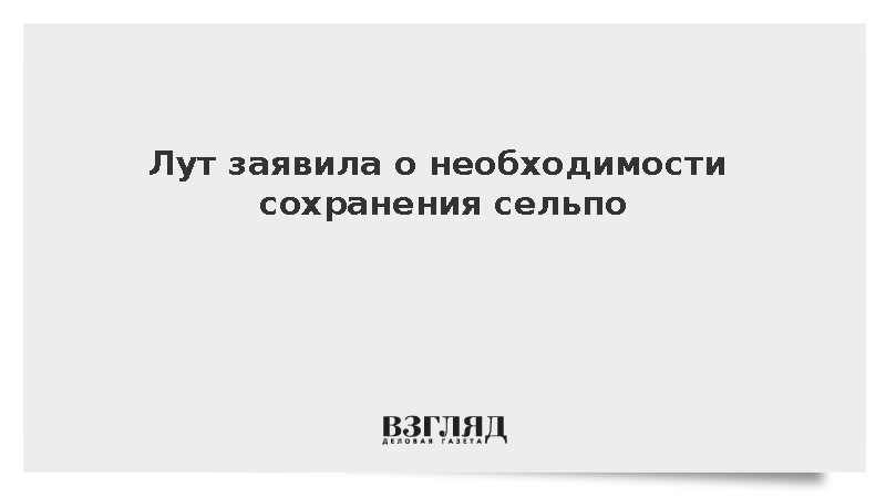 Лут заявила о необходимости поддержки магазинов на селе