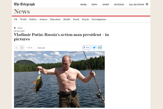 The Telegraph назвала Путина «экшн мэн»